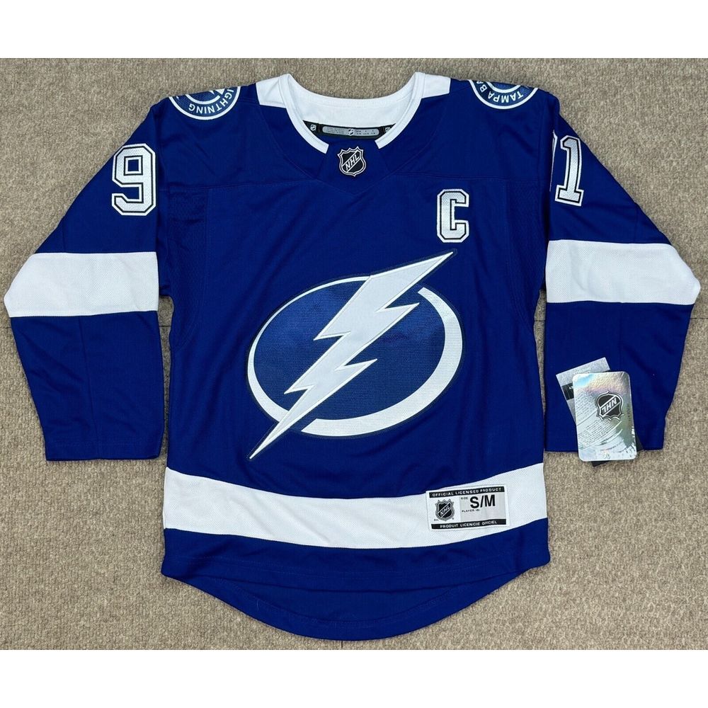 NHL Tampa Bay Lighting #91 Steven Stamkos‎ Youth Hockey Jersey Size S/M